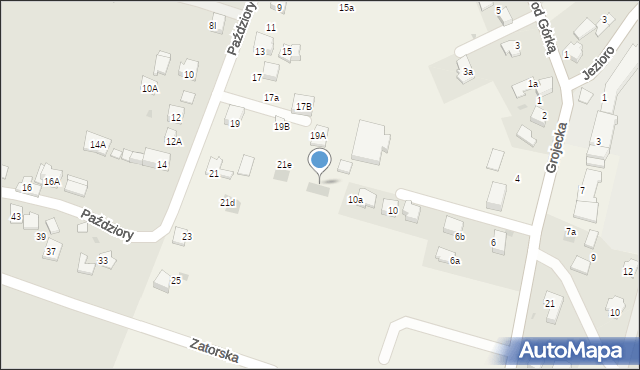 Zaborze, Paździory, 21f, mapa Zaborze