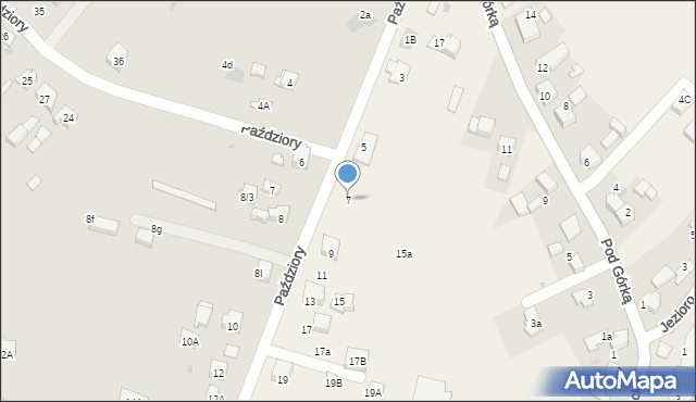 Zaborze, Paździory, 7, mapa Zaborze