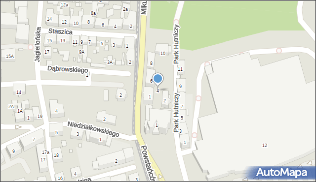 Zabrze, Park Hutniczy, 4, mapa Zabrza