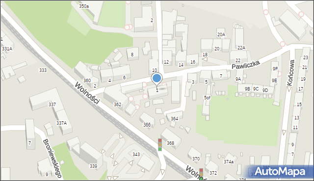 Zabrze, Pawliczka Alojzego, 1, mapa Zabrza