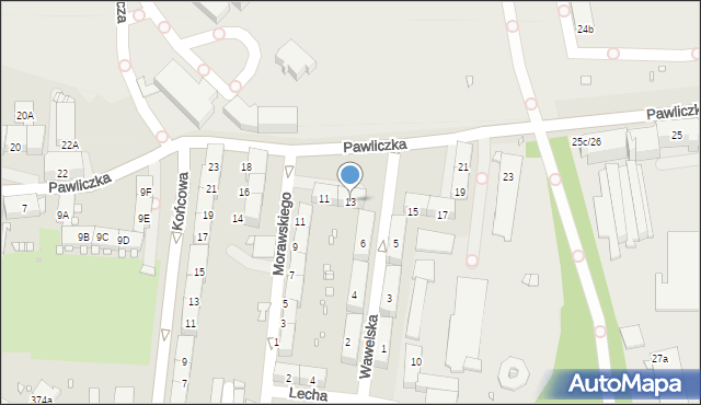 Zabrze, Pawliczka Alojzego, 13, mapa Zabrza