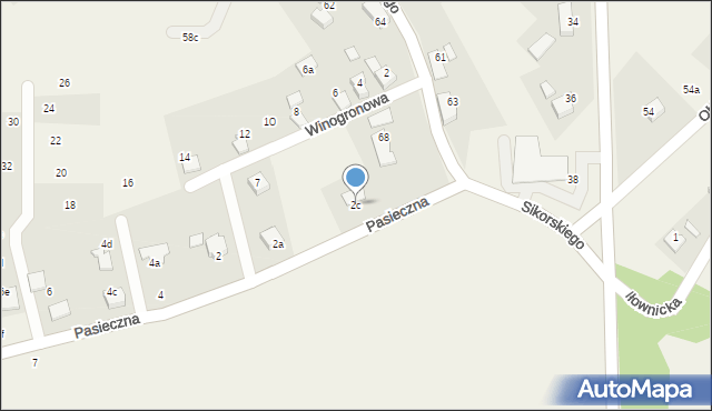 Zabrzeg, Pasieczna, 2c, mapa Zabrzeg