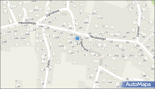 Zagórze, Panieńska, 4, mapa Zagórze