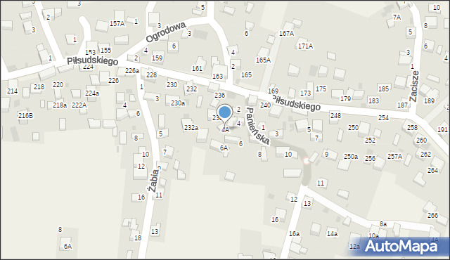 Zagórze, Panieńska, 4A, mapa Zagórze