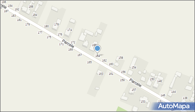 Zajączki Drugie, Parcele, 164, mapa Zajączki Drugie