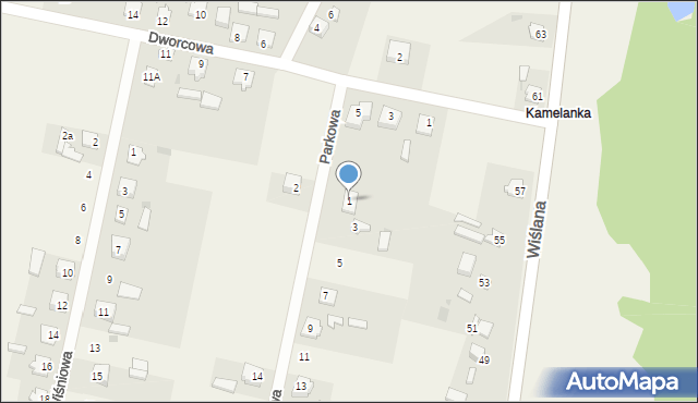 Zajezierze, Parkowa, 1, mapa Zajezierze