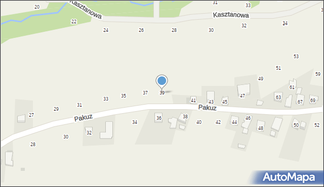 Zakliczyn, Pakuz, 39, mapa Zakliczyn