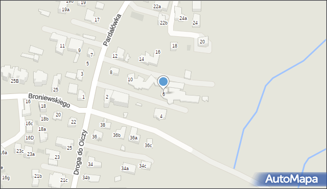 Zakopane, Pardałówka, 6, mapa Zakopanego