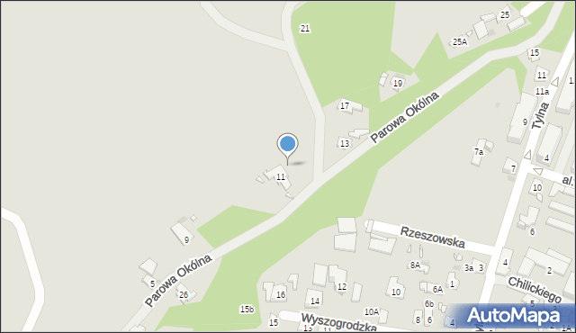 Zakroczym, Parowa Okólna, 11b, mapa Zakroczym