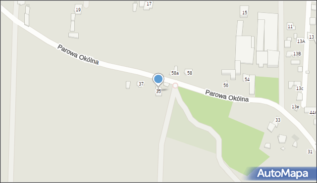 Zakroczym, Parowa Okólna, 35, mapa Zakroczym