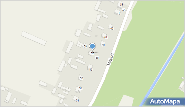 Zakrzówek, Partyzantów, 57, mapa Zakrzówek