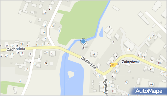 Zakrzówek, Partyzantów, 6, mapa Zakrzówek