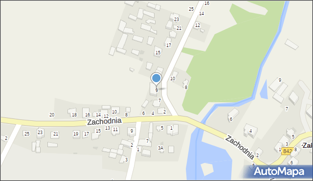 Zakrzówek, Partyzantów, 9, mapa Zakrzówek