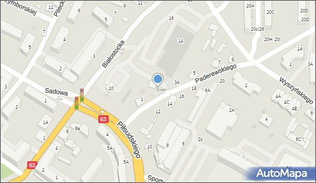 Zambrów, Paderewskiego Ignacego Jana, 3, mapa Zambrów