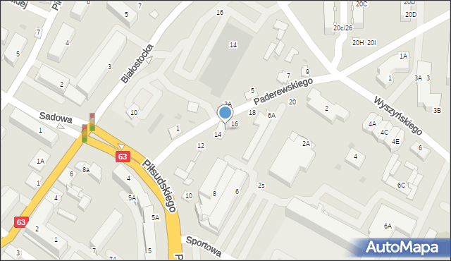 Zambrów, Paderewskiego Ignacego Jana, 4, mapa Zambrów