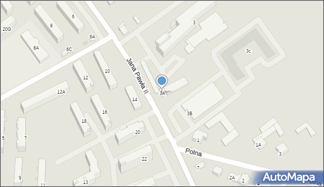 Zambrów, Papieża Jana Pawła II, 3A, mapa Zambrów