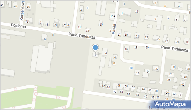 Zaścianki, Pana Tadeusza, 2, mapa Zaścianki