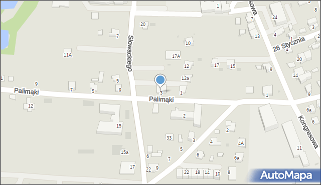 Zator, Palimąki Leszka, 3, mapa Zator