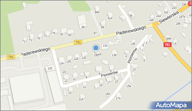 Zawiercie, Paderewskiego Ignacego Jana, 132, mapa Zawiercie