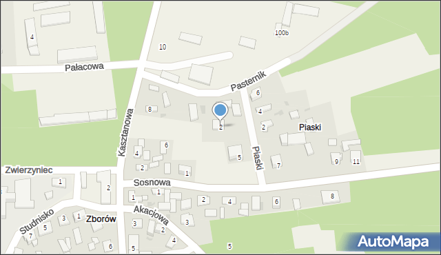 Zborów, Pasternik, 2, mapa Zborów