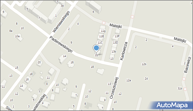 Zduńska Wola, Paderewskiego Ignacego Jana, 11, mapa Zduńska Wola