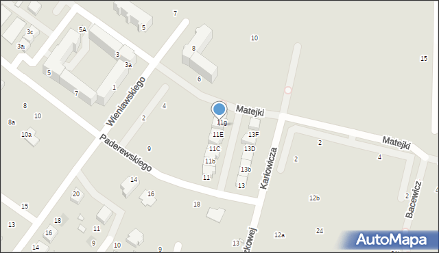 Zduńska Wola, Paderewskiego Ignacego Jana, 11F, mapa Zduńska Wola