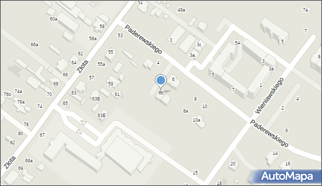 Zduńska Wola, Paderewskiego Ignacego Jana, 6b, mapa Zduńska Wola