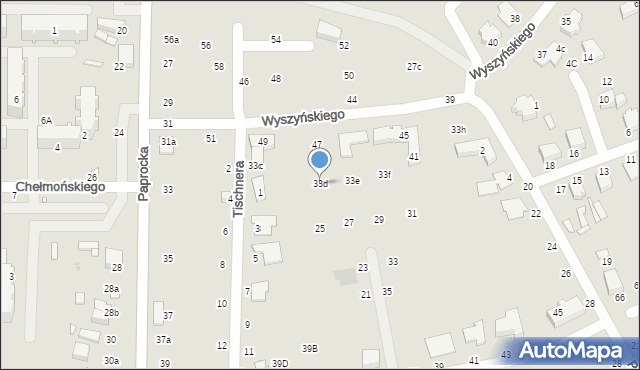 Zduńska Wola, Paprocka, 33d, mapa Zduńska Wola