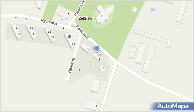Żelisławki, Pałacowa, 3, mapa Żelisławki