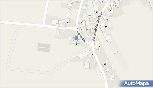 Żerdziny, Pawłowska, 1, mapa Żerdziny