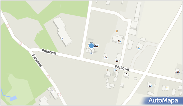 Żerków, Parkowa, 2, mapa Żerków