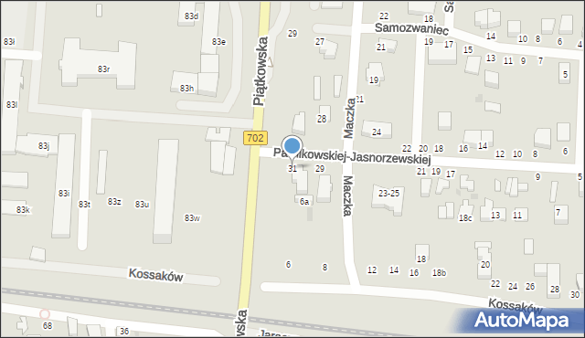 Zgierz, Pawlikowskiej-Jasnorzewskiej Marii, 31, mapa Zgierz