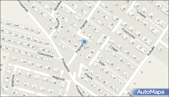 Zgorzała, Papugi, 4, mapa Zgorzała