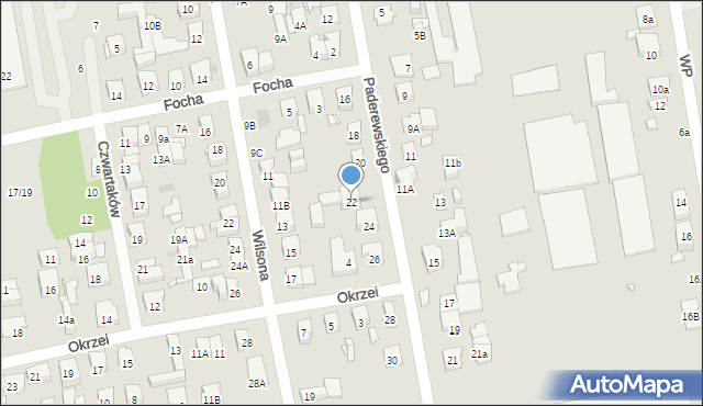 Zielonka, Paderewskiego Ignacego Jana, 22, mapa Zielonka