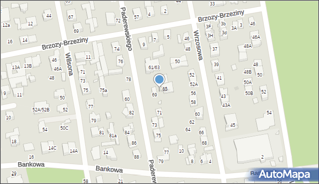 Zielonka, Paderewskiego Ignacego Jana, 67, mapa Zielonka