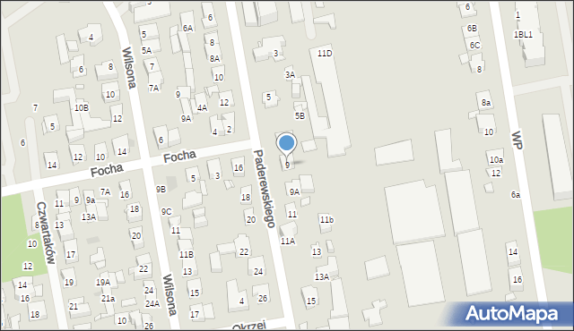 Zielonka, Paderewskiego Ignacego Jana, 9, mapa Zielonka