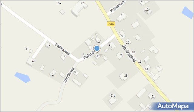 Żołędowo, Pałacowa, 3, mapa Żołędowo