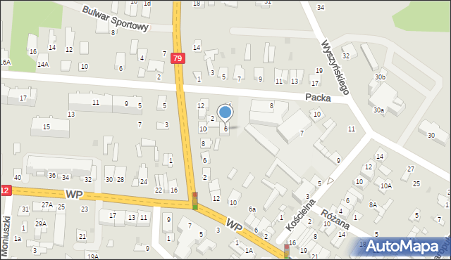 Zwoleń, Packa, ks., 6, mapa Zwoleń
