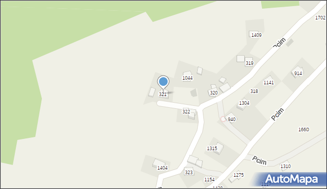 Pcim, Pcim, 321A, mapa Pcim