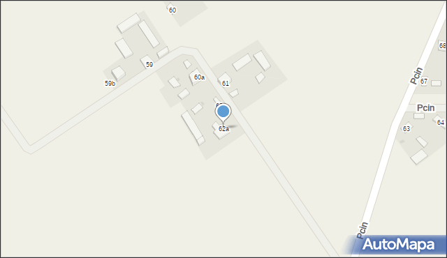 Pcin, Pcin, 62a, mapa Pcin