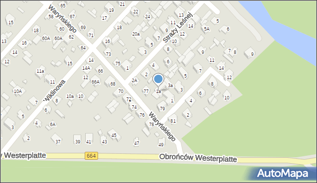 Augustów, Perstuńska, 1a, mapa Augustów