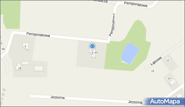 Bakałarzewo, Pensjonatowa, 1, mapa Bakałarzewo