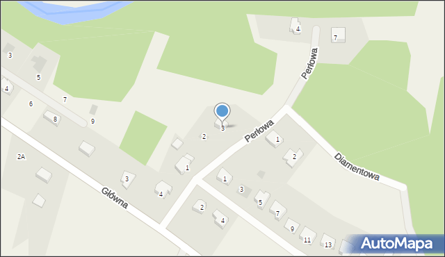 Barchnowy, Perłowa, 3, mapa Barchnowy