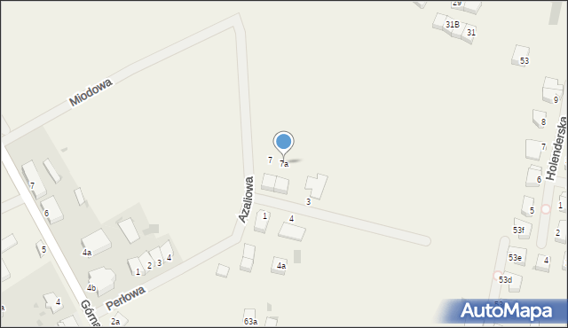 Bezrzecze, Perłowa, 7a, mapa Bezrzecze