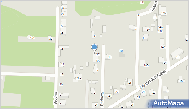 Białystok, Perłowa, 7, mapa Białegostoku
