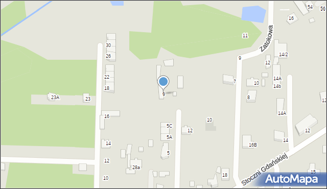 Białystok, Perłowa, 9, mapa Białegostoku