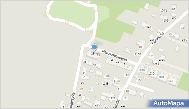 Białystok, Peszkowskiego Zdzisława, ks. rtm., 21, mapa Białegostoku