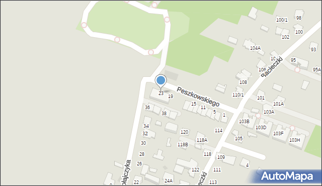 Białystok, Peszkowskiego Zdzisława, ks. rtm., 23, mapa Białegostoku