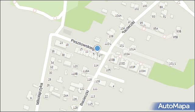 Białystok, Peszkowskiego Zdzisława, ks. rtm., 3, mapa Białegostoku