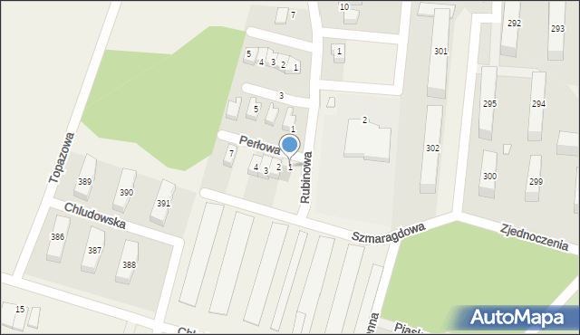 Biedrusko, Perłowa, 1, mapa Biedrusko